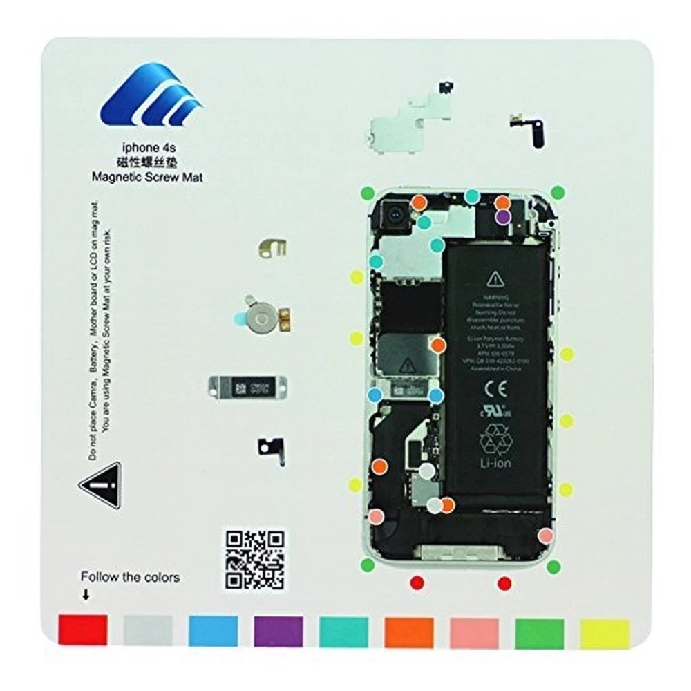 Plaque magnétique pour organiser les vis iPhone 4S de façon pratique et sûre