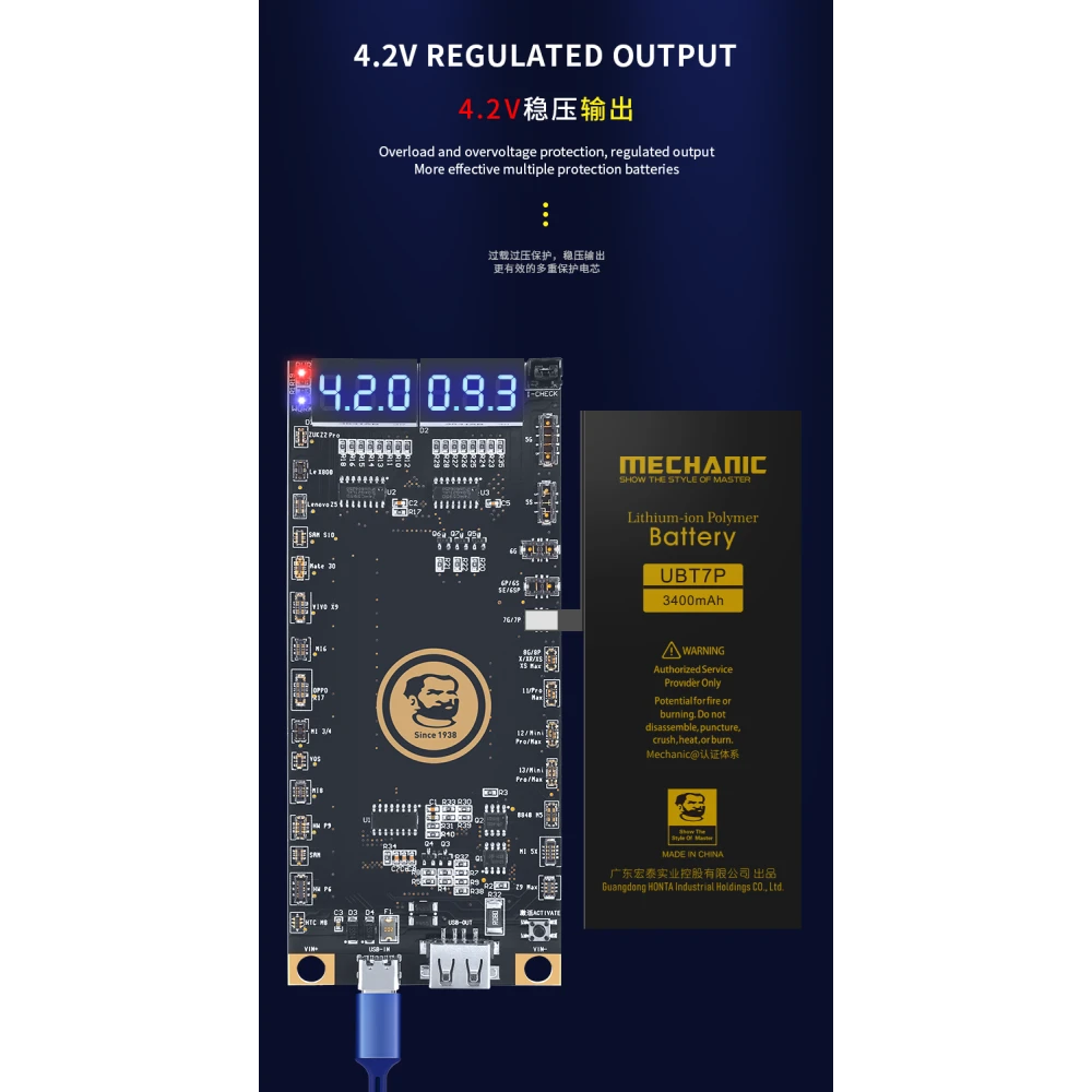 Plaque d’activation de batterie Mechanic BA27 pour iPhone et Android