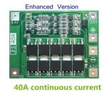 Detalle de la placa de protección PCB 3S 40A para batería de litio