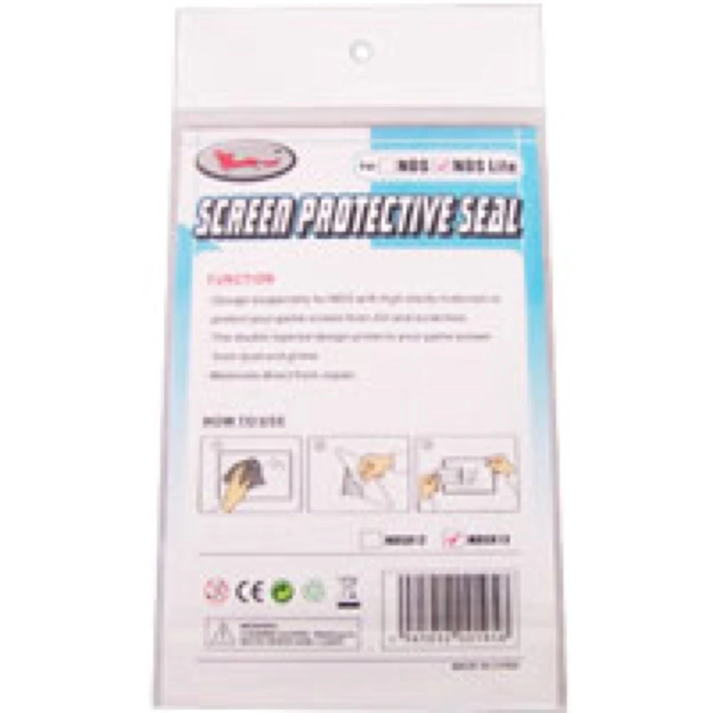 Paquete de protector de pantalla para Nintendo DS Lite con paño y tarjeta