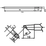 Pointe de fer à souder Aoyue LF-3BCM avec résistance intégrée pour stations de soudage