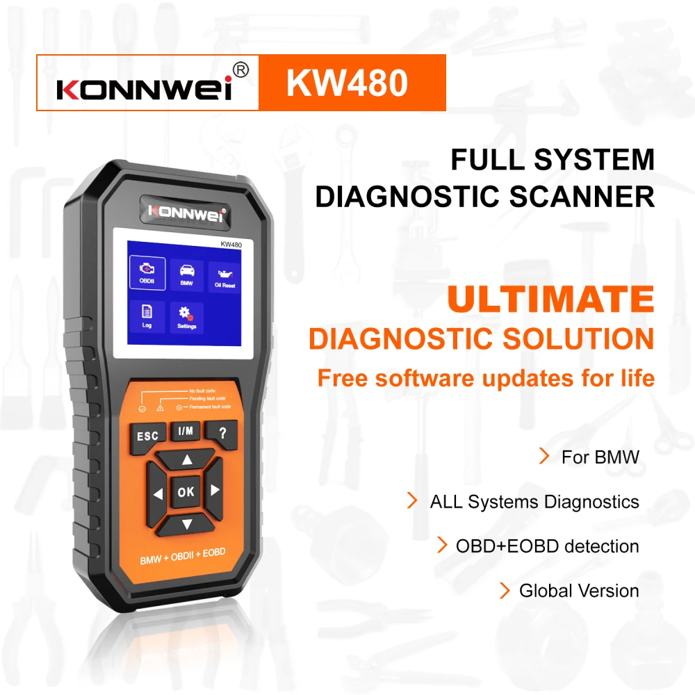 Scanner diagnostic BMW Konnwei KW480 - Outil OBD2 pour BMW