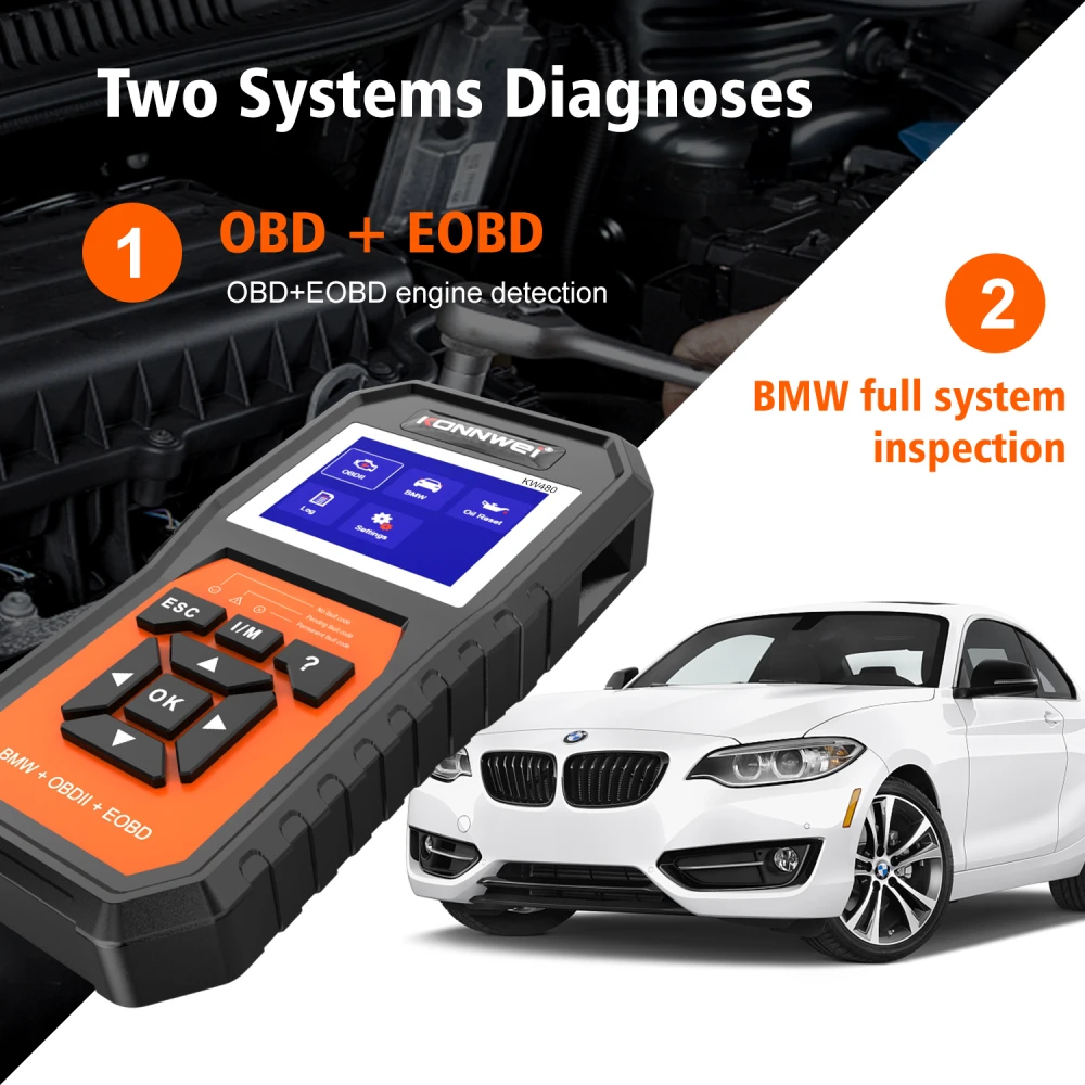 Scanner diagnostic BMW Konnwei KW480 - Outil OBD2 pour BMW