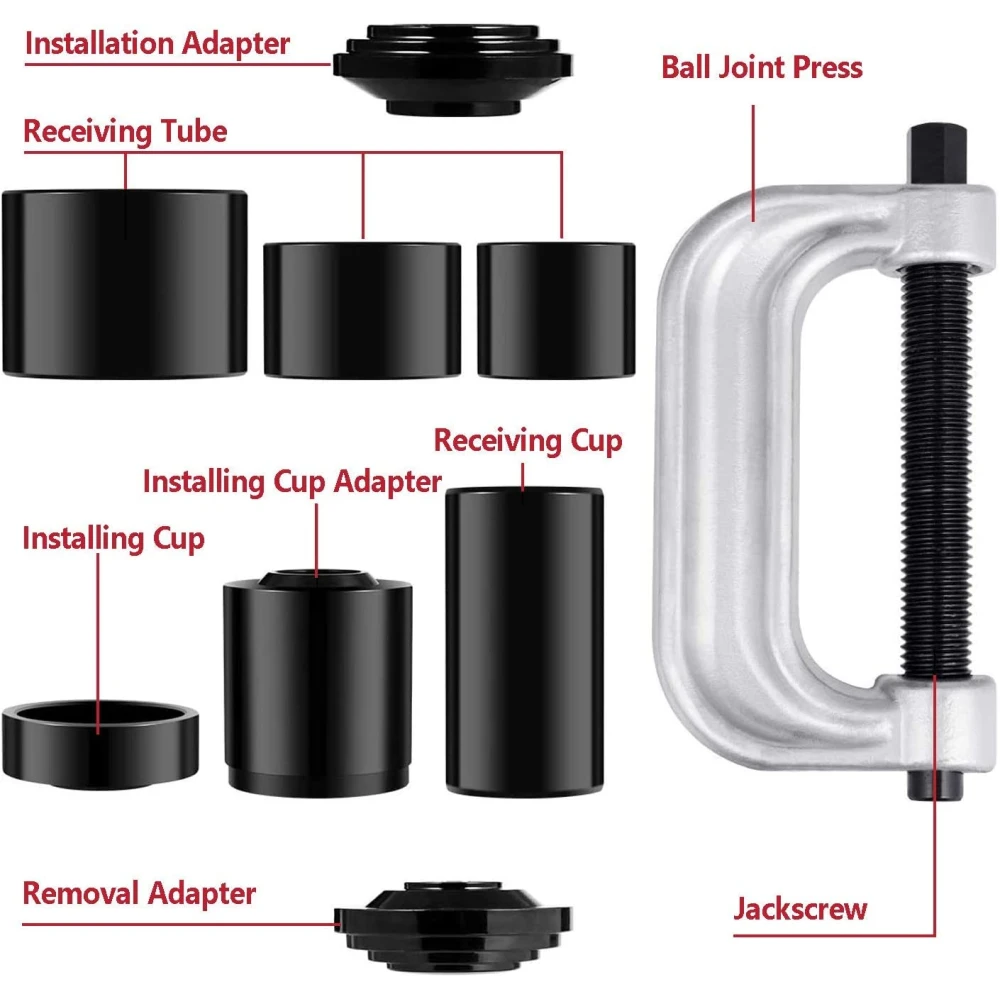 Kit 10 pièces extracteur et installateur de rotules et silentblocs 4x4