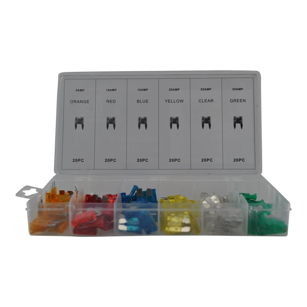Fusibles para coche y moto de 5A a 30A en caja organizadora