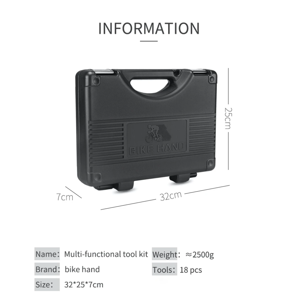 Kit outils vélo 18 en 1 Bikehand - jeu multifonction