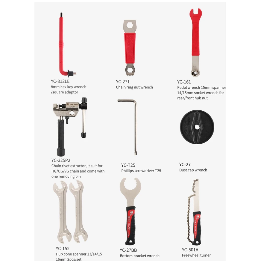 Kit outils vélo 18 en 1 Bikehand - jeu multifonction