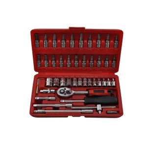 Coffret de douilles hexagonales 1/4 46 pièces TSX TOOL pour auto et bricolage