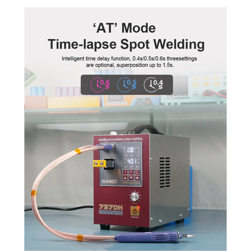 Soudeuse par points Sunkko 737DH pour batteries lithium 18650 14500 21700