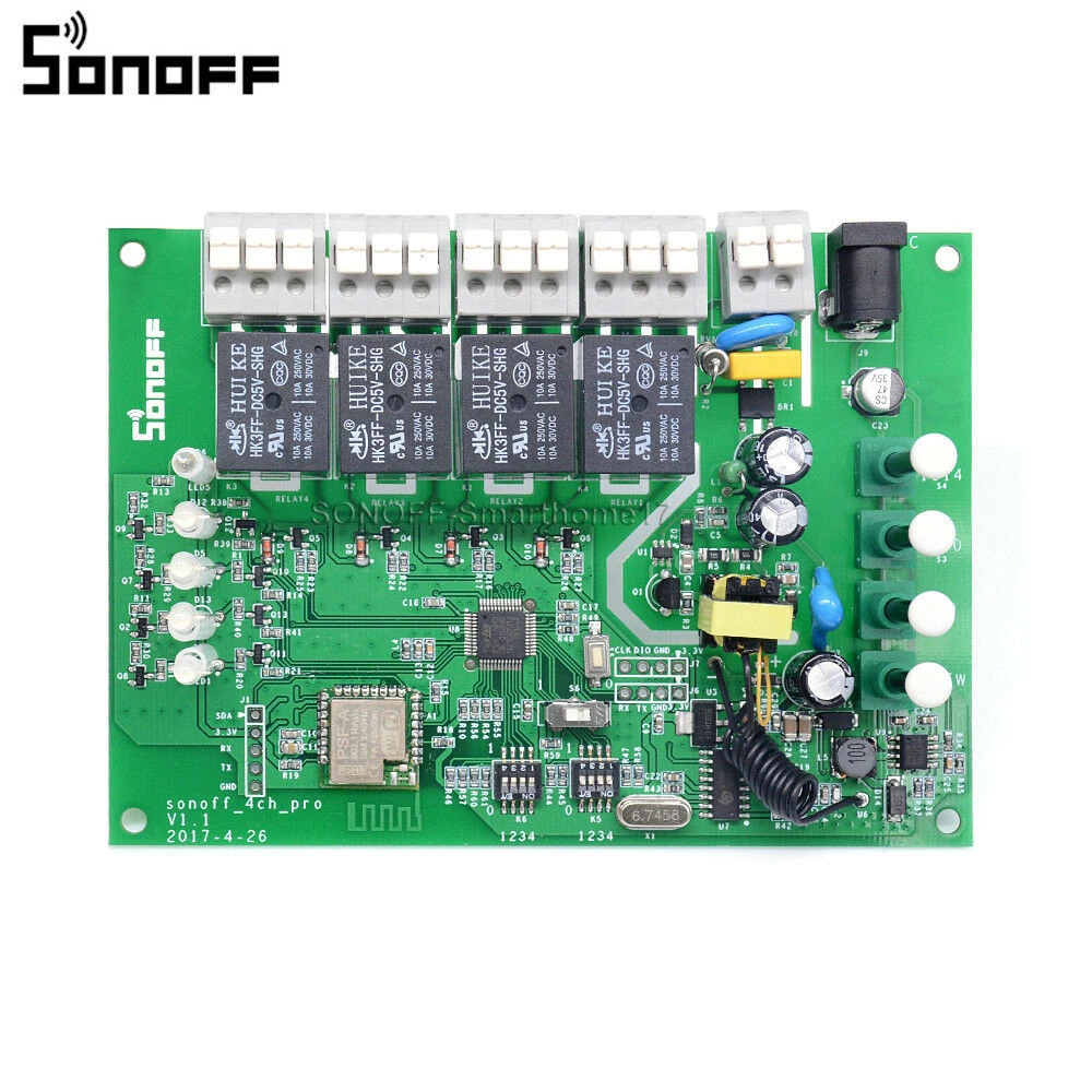 Sonoff 4CH Pro R3 interrupteur WiFi 4 canaux pour domotique compatible Alexa et Google Home