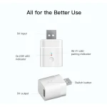 SONOFF Micro adaptateur USB WiFi intelligent pour contrôle à distance et automatisation