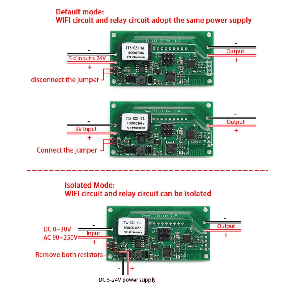 SONOFF SV interrupteur WiFi sans fil basse tension pour la maison connectée