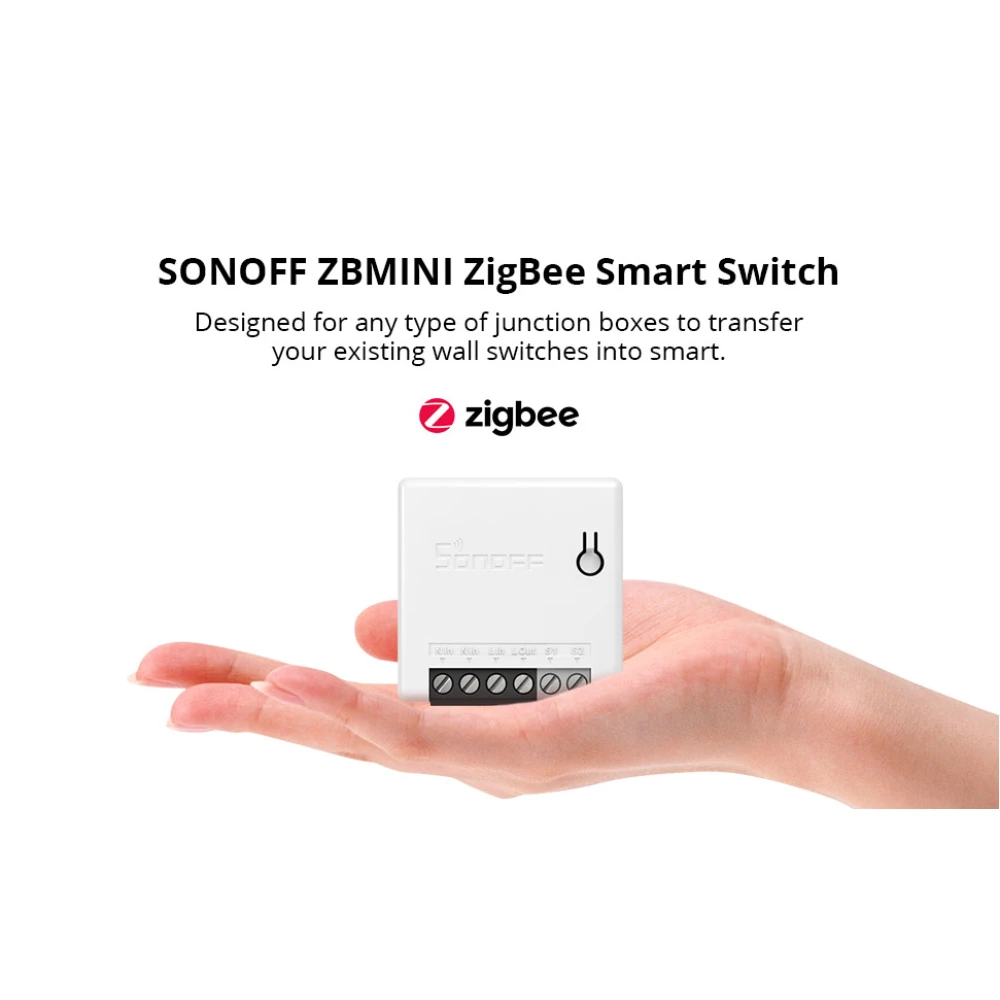 SONOFF ZBMINI Interrupteur intelligent ZigBee mini pour éclairage 2 voies