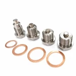 Bouchon de Vidange d'Huile Magnétique Inox M12 x 1,75 avec Joint - Carter Voiture Moto