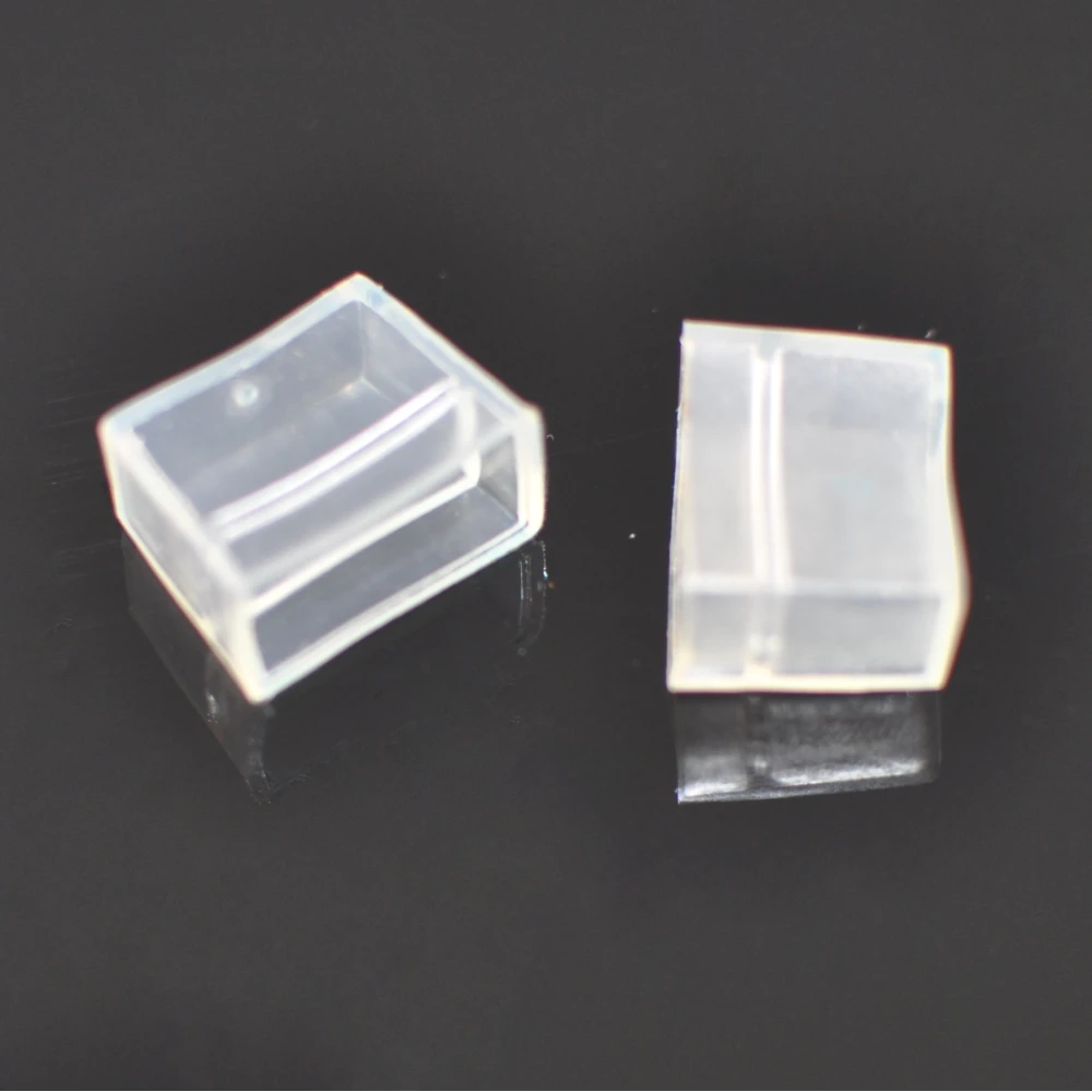 Capuchon de fin en PVC transparent pour ruban LED 220V AC 14mm