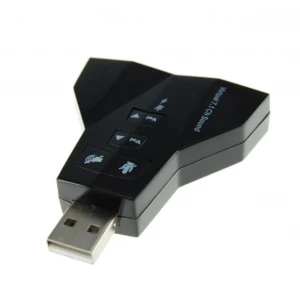 Carte son USB double avec 2 sorties et 2 entrées audio