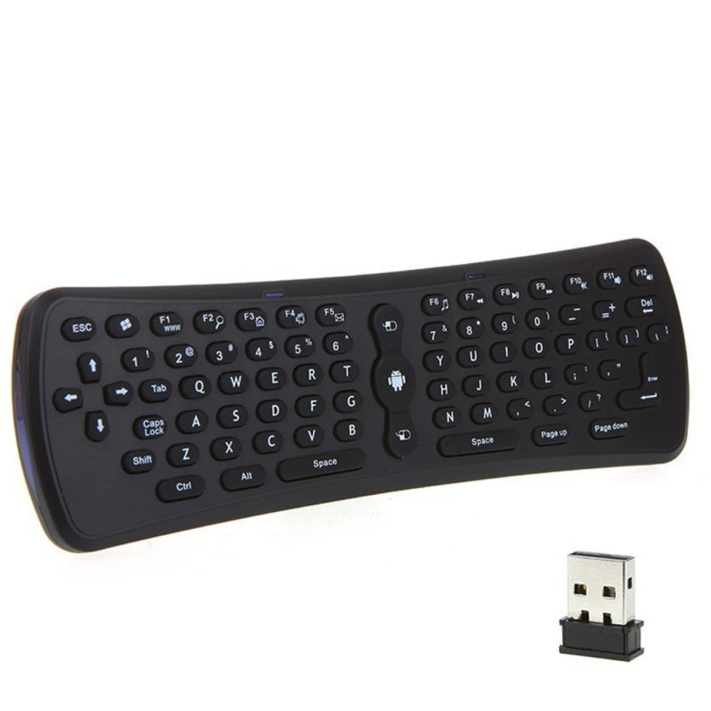 Clavier sans fil air mouse T6 pour Android TV avec télécommande 3 en 1
