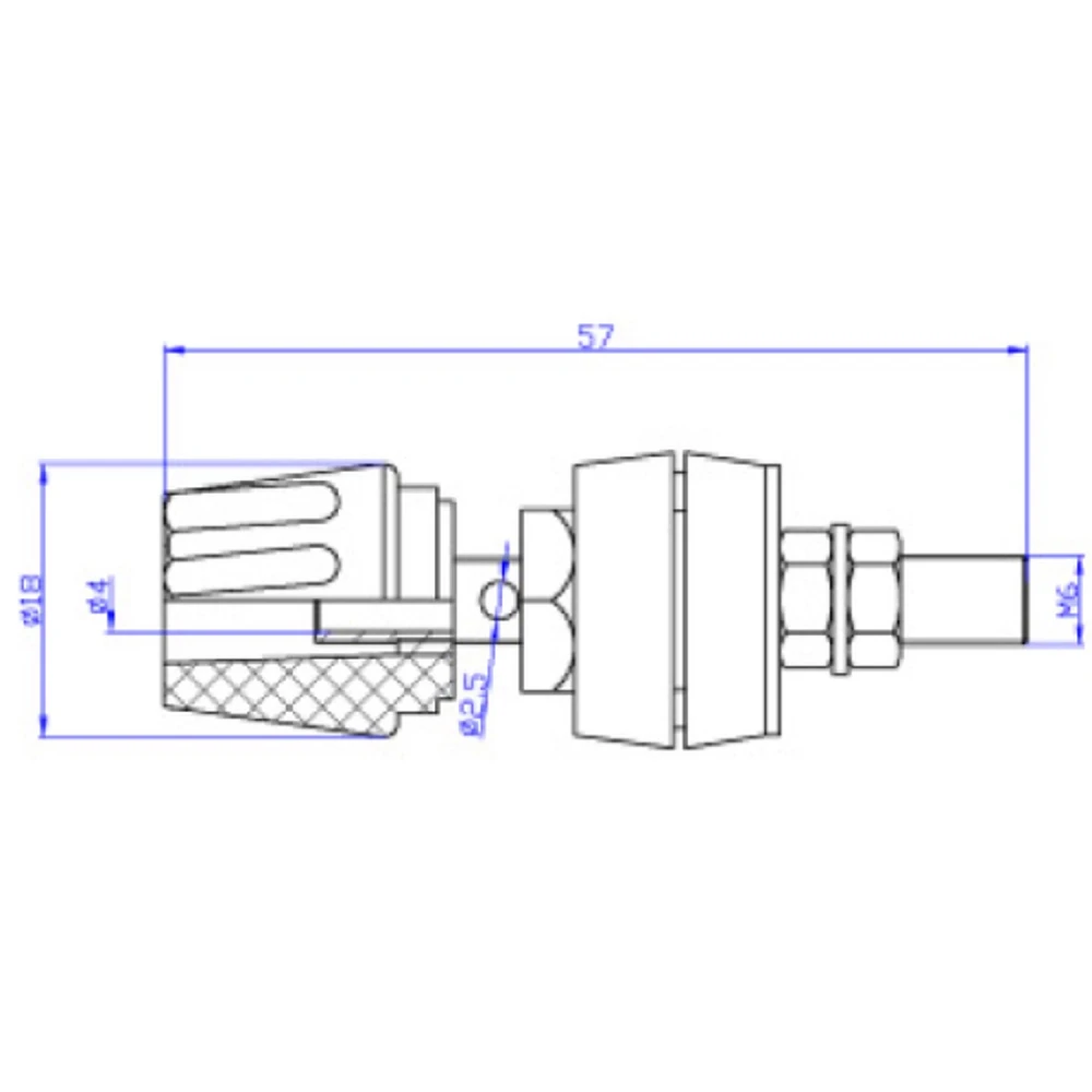 Bornes femelles 4mm rouge noir 60V 50A pack 2 Amass pour panneau