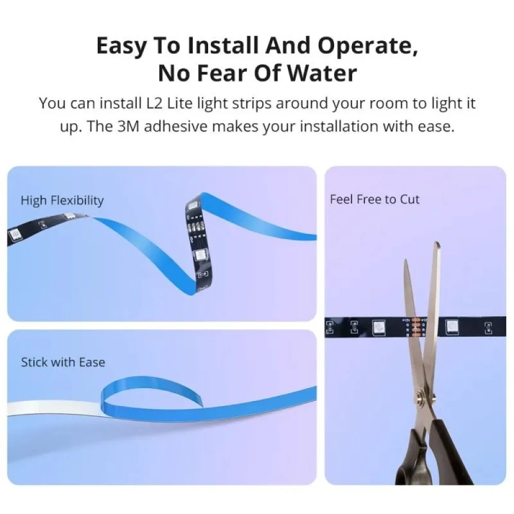 Ruban LED WiFi intelligent SONOFF L2 Lite 5 mètres avec télécommande et appli