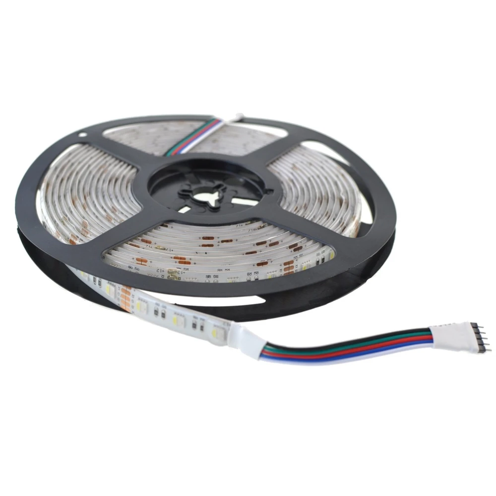 Bande LED RGBW 12V 5m IP67 pour éclairage extérieur et intérieur
