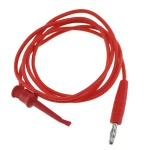 Tl22080 Câble de test avec pince croco et fiche banane 1 m 16AWG rouge Satkit