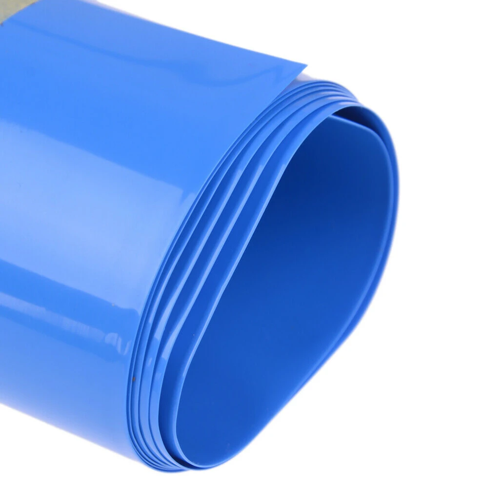 Gaine thermorétractable PVC pour pack de batteries 1m x 280mm x 0.15mm bleu