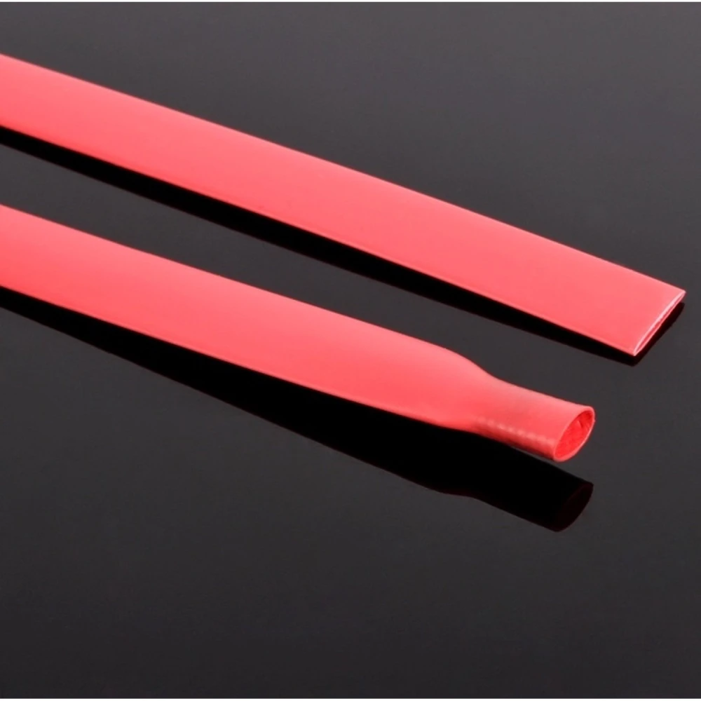 Gaine thermorétractable rouge 8mm au mètre pour électronique et soudure