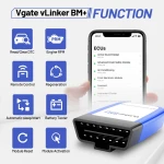 Escaner Vgate vLinker BM+ con conexión Bluetooth para BMW y MINI