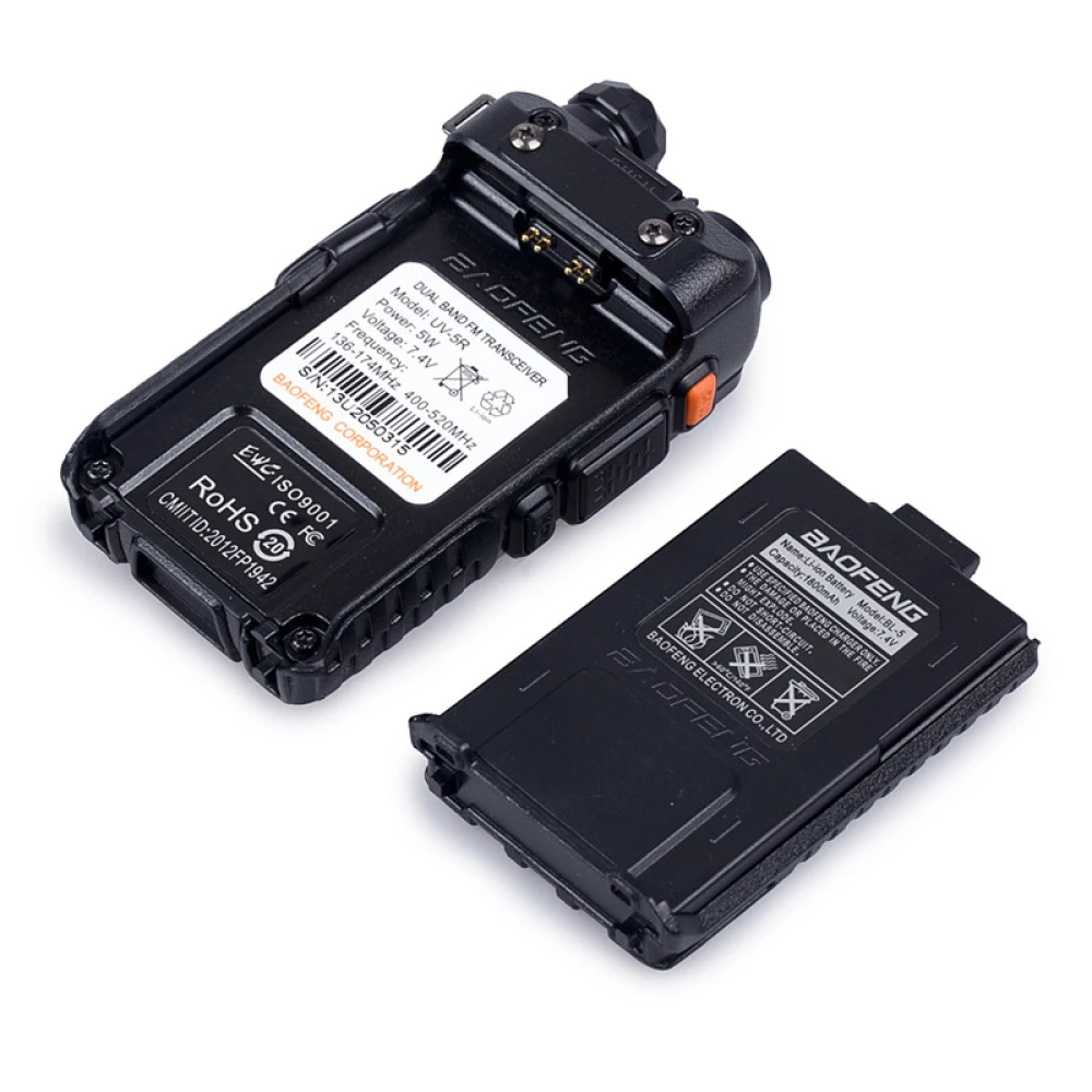 Radio Baofeng UV-5R 8W con pantalla LCD y batería 1800mAh