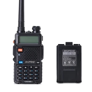 Baofeng Talkie-walkie Baofeng UV-5R 8W avec oreillette et double bande VHF/UHF